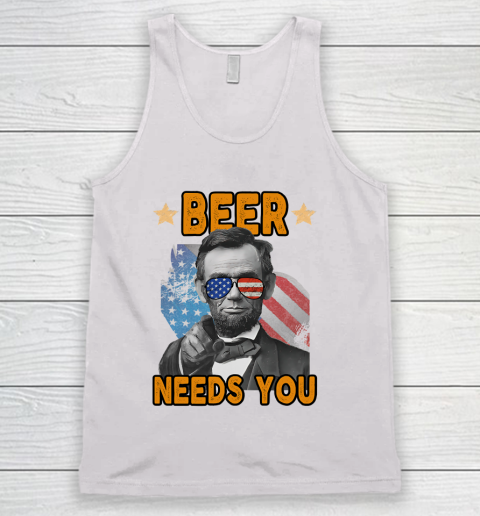 Beer Lover Shirt 4th Of July Beer Lincoln Usa Merica Tank Top