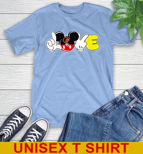 Baltimore Orioles MLB Baseball Love Mickey Disney Sports T-Shirt 11