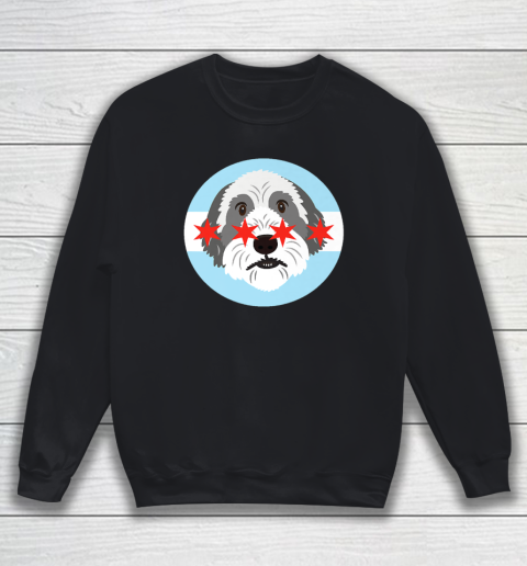 Doodle Dog Chicago Flag Sweatshirt