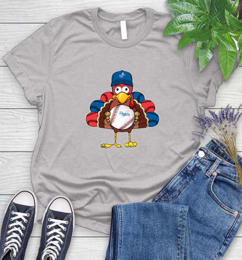 Los Angeles Dodgers Turkey thanksgiving Women's T-Shirt 10