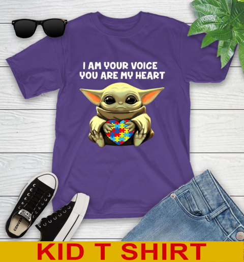 I Am Your Voice You Are My Heart Baby Yoda Autism Awareness Shirt 99