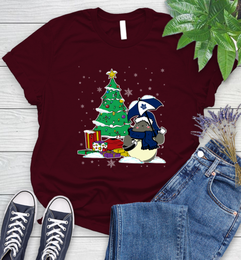 Toronto Maple Leafs NHL Hockey Cute Tonari No Totoro Christmas Sports Women's T-Shirt 7
