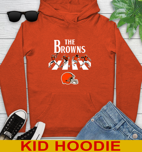 NFL Football Cleveland Browns The Beatles Rock Band Shirt Youth Hoodie 4
