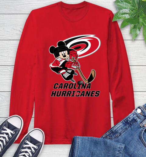 NHL Carolina Hurricanes Mickey Mouse Disney Hockey T Shirt Long Sleeve T-Shirt 10