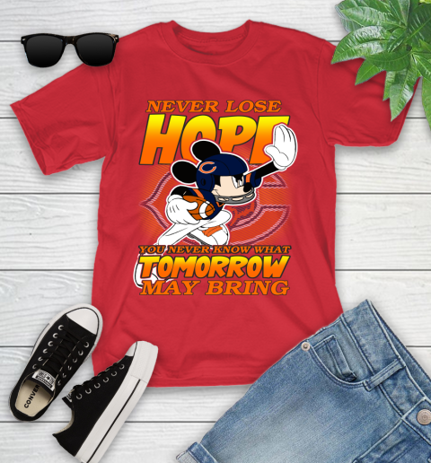 Chicago Bears NFL Football Mickey Disney Never Lose Hope Youth T-Shirt 13