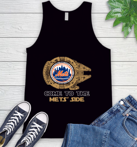 MLB Come To The New York Mets Side Star Wars Baseball Sports Tank Top