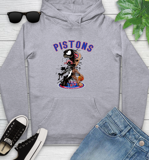 NBA Detroit Pistons Basketball Venom Groot Guardians Of The Galaxy Youth Hoodie 6