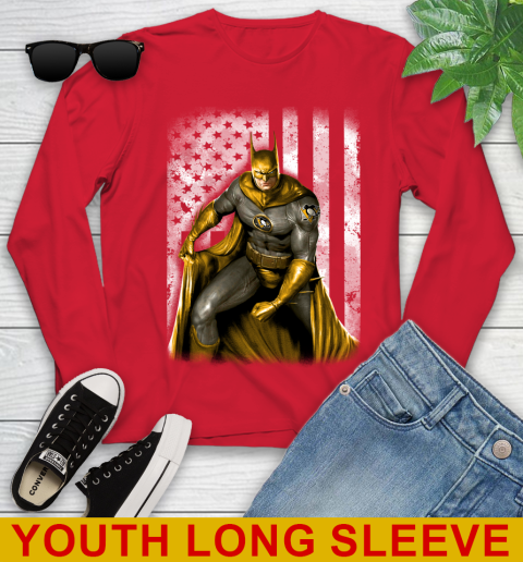 Pittsburgh Penguins NHL Hockey Batman DC American Flag Shirt Youth Long Sleeve 11