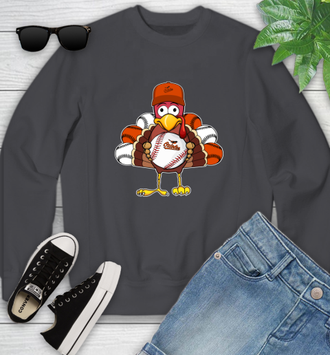 Baltimore Orioles Turkey thanksgiving Youth Sweatshirt 6