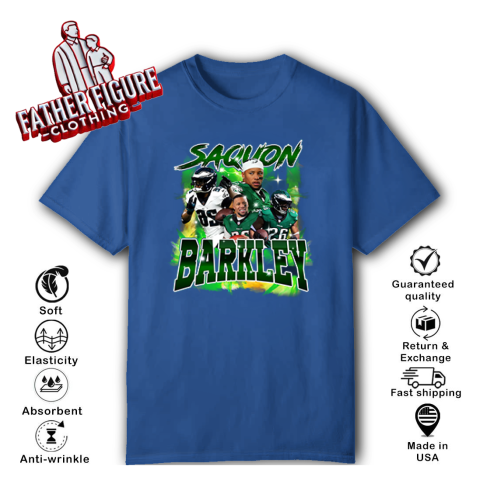 svun philadelphia eagles saquon barkley classic t shirt 2 front royal