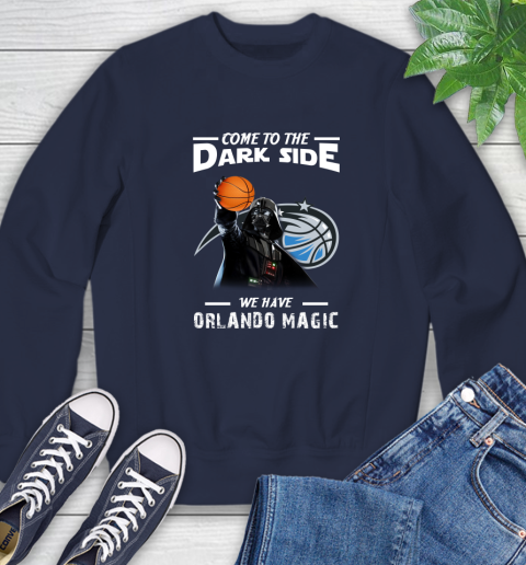 NBA Come To The Dark Side We Have Orlando Magic Star Wars Darth Vader Basketball Sweatshirt 2