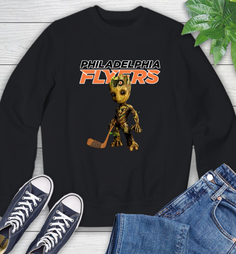 Philadelphia Flyers NHL Hockey Groot Marvel Guardians Of The Galaxy Sweatshirt 2