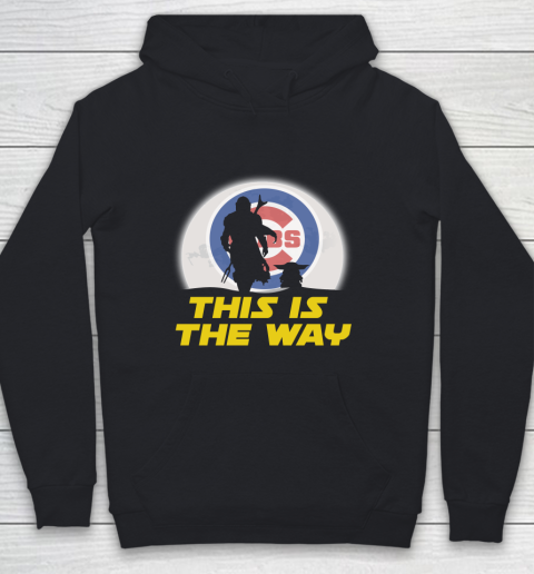 Chicago Cubs MLB Baseball Star Wars Yoda And Mandalorian This Is The Way Youth Hoodie