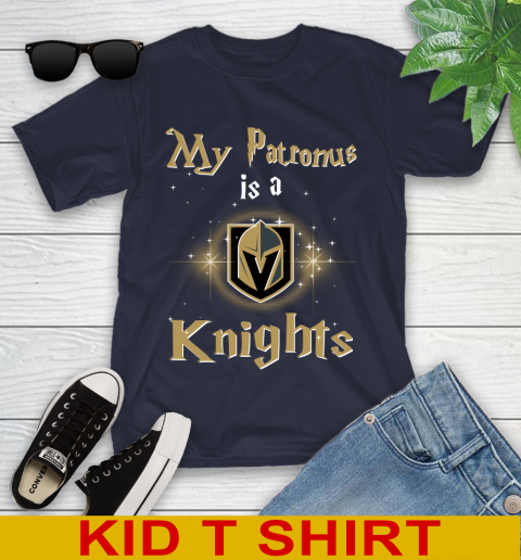 NHL Hockey Harry Potter My Patronus Is A Vegas Golden Knights Youth T-Shirt 2