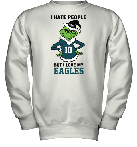 I Hate People But I Love My Eagles Philadelphia Eagles NFL Teams Youth Sweatshirt