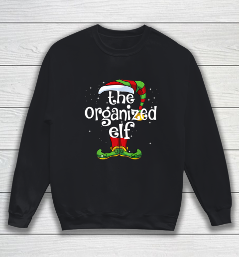 Organized Elf Family Matching Christmas Group Gift Pajama Sweatshirt