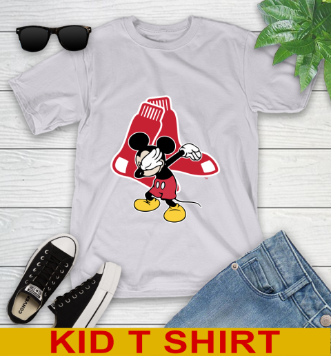 Boston Red Sox MLB Baseball Dabbing Mickey Disney Sports Youth T-Shirt 5