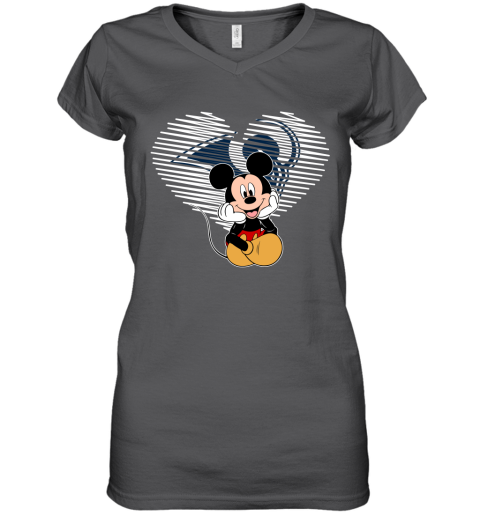NFL Los Angeles Rams The Heart Mickey Mouse Disney Football T Shirt 8FsR8vWABrI women v neck t shirt 39 95 151514 front charcoal