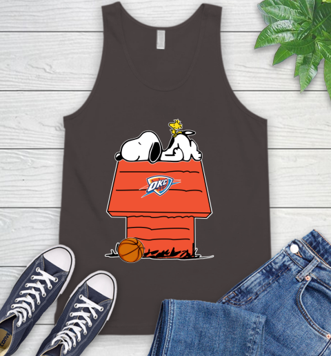 Oklahoma City Thunder NBA Basketball Snoopy Woodstock The Peanuts Movie Tank Top 7