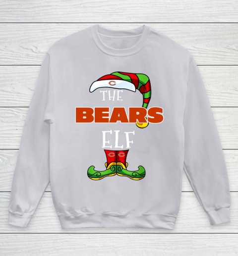 Chicago Bears Christmas ELF Funny NFL Youth Sweatshirt 3
