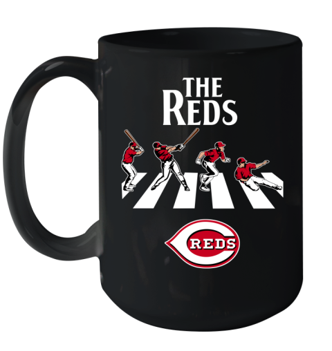 MLB Baseball Cincinnati Reds The Beatles Rock Band Shirt Ceramic Mug 15oz