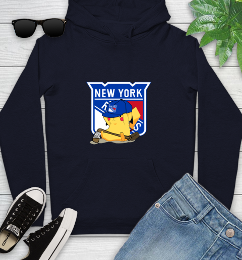 NHL Pikachu Hockey Sports New York Rangers Youth Hoodie 4