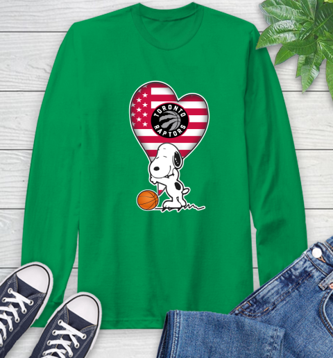Toronto Raptors NBA Basketball The Peanuts Movie Adorable Snoopy Long Sleeve T-Shirt 7