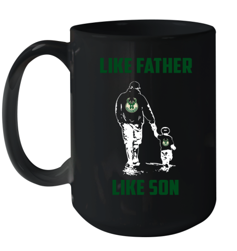 Milwaukee Bucks NBA Basketball Like Father Like Son Sports Ceramic Mug 15oz