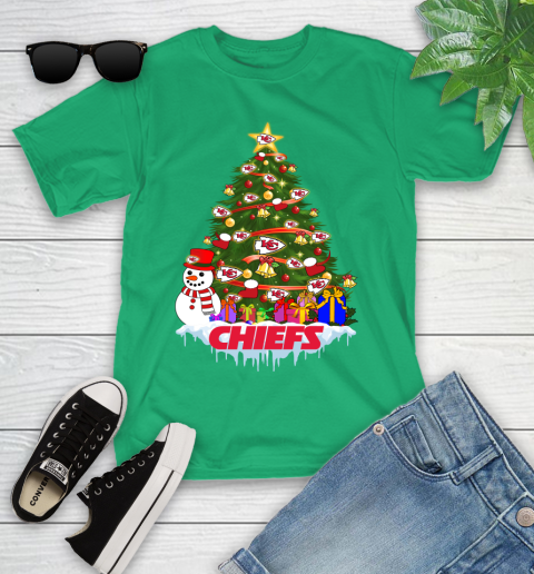 Kansas City Chiefs Merry Christmas NFL Football Sports Youth T-Shirt 6