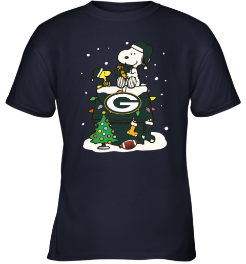 A Happy Christmas With Green Bay Packers Snoopy Youth T-Shirt