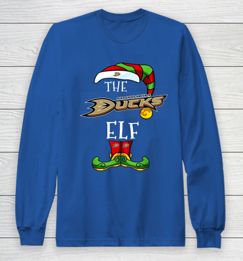 Anaheim Ducks Christmas ELF Funny NHL Long Sleeve T-Shirt 6
