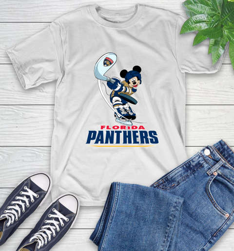 NHL Hockey Florida Panthers Cheerful Mickey Mouse Shirt T-Shirt 2