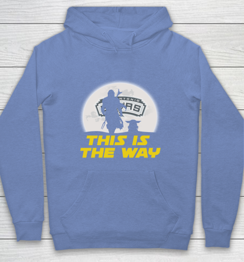 San Antonio Spurs NBA Basketball Star Wars Yoda And Mandalorian This Is The Way Youth Hoodie 8