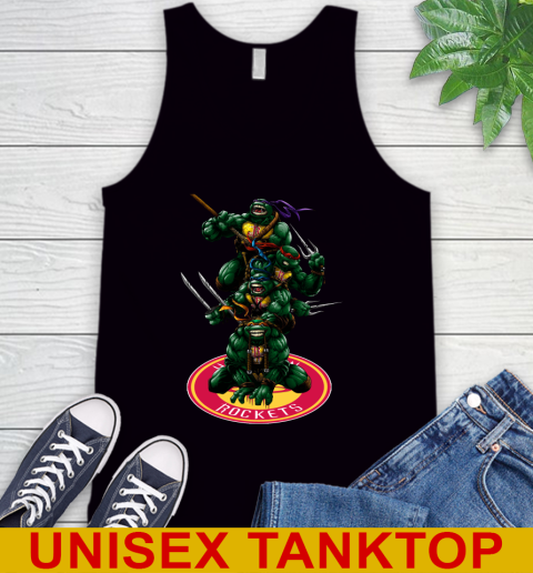 NBA Basketball Houston Rockets Teenage Mutant Ninja Turtles Shirt Tank Top 2