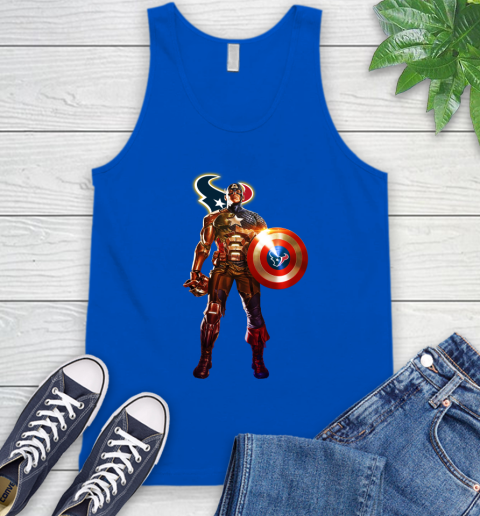 NFL Captain America Marvel Avengers Endgame Football Sports Houston Texans Tank Top 5