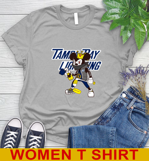 Tampa Bay Lightning NHL Hockey Mickey Peace Sign Sports Women's T-Shirt 5