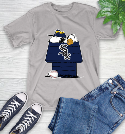 MLB Chicago White Sox Snoopy Woodstock The Peanuts Movie Baseball T Shirt T-Shirt 12