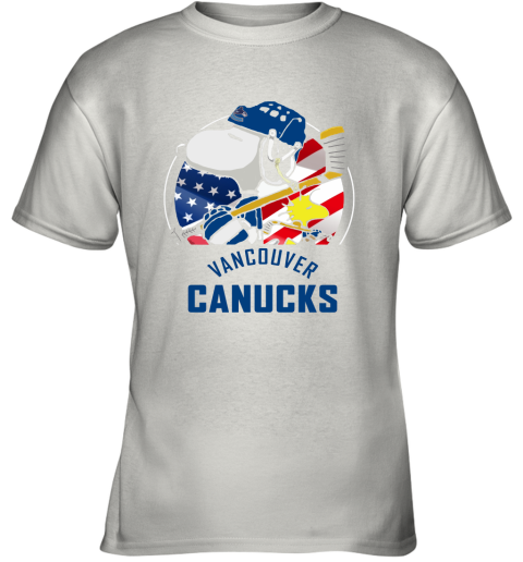 Vancouver Canucks Ice Hockey Snoopy And Woodstock NHL Youth T-Shirt