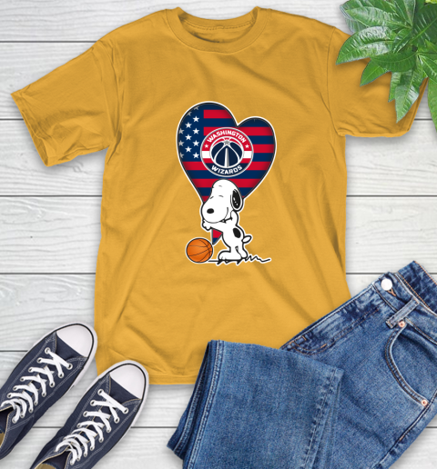 Washington Wizards NBA Basketball The Peanuts Movie Adorable Snoopy T-Shirt 3
