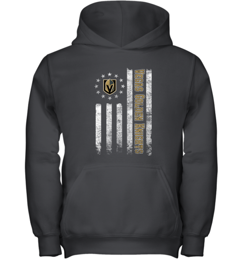 NHL American Flag Hockey Sports Vegas Golden Knights Youth Hoodie