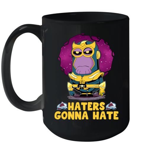 NHL Hockey Colorado Avalanche Haters Gonna Hate Thanos Minion Marvel Shirt Ceramic Mug 15oz 2