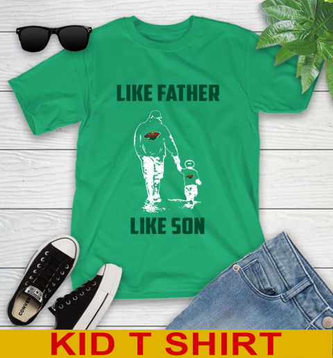 Minnesota Wild NHL Hockey Like Father Like Son Sports Youth T-Shirt 8 Minnesota Wild NHL Hockey Like Father Like Son Sports Youth T-Shirt - Image 8