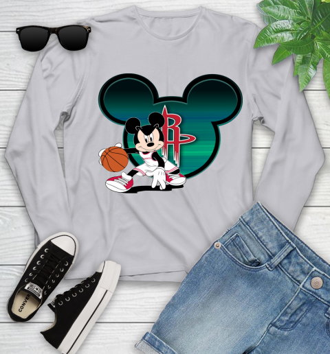 NBA Houston Rockets Mickey Mouse Disney Basketball Youth Long Sleeve 5