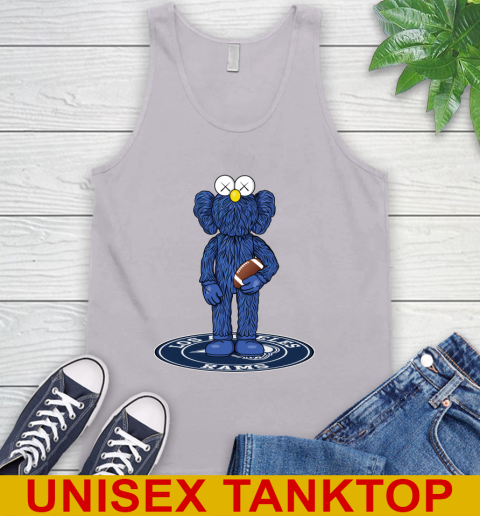 NFL Football Los Angeles Rams Kaws Bff Blue Figure Shirt Tank Top - Image 5