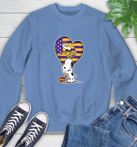 Minnesota Vikings NFL Football The Peanuts Movie Adorable Snoopy Sweatshirt 11