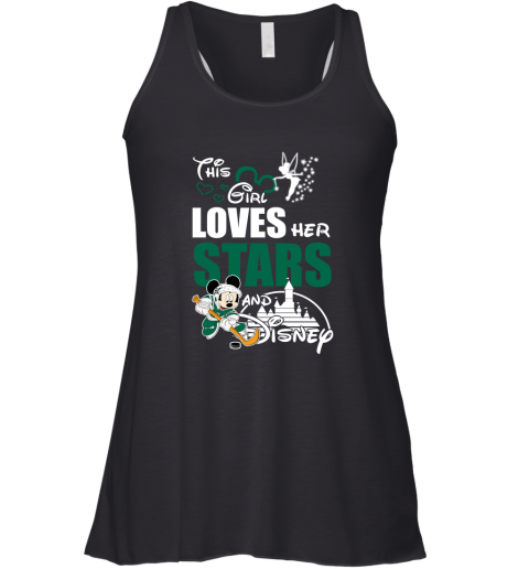 This Girl Love Her Dallas Stars And Mickey Disney Racerback Tank