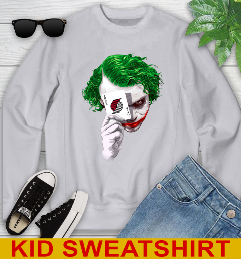 Portland Trail Blazers NBA Basketball Joker Card Shirt Youth Sweatshirt 3