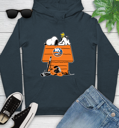 New York Islanders NHL Hockey Snoopy Woodstock The Peanuts Movie (1) Youth Hoodie 8