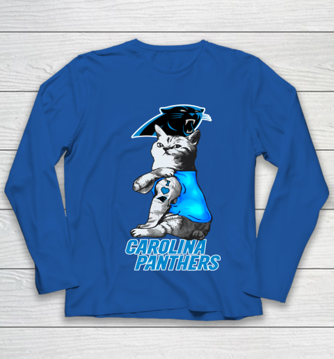 NFL Football My Cat Loves Carolina Panthers Youth Long Sleeve 7