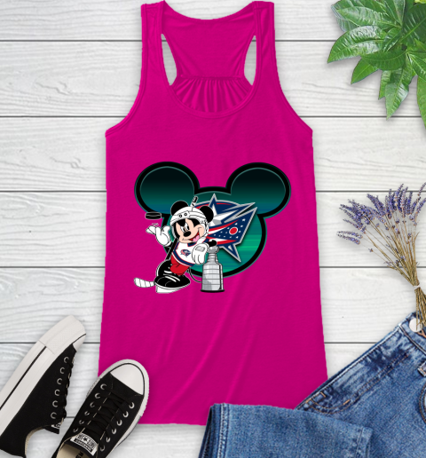 NHL Columbus Blue Jackets Stanley Cup Mickey Mouse Disney Hockey T Shirt Racerback Tank 8